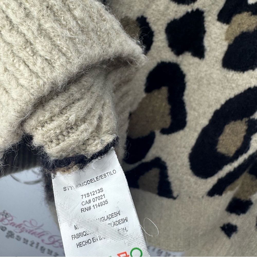 Rag supply cheetah print sweater pull over turtle neck animal print furry fuzzy - Picture 10 of 11